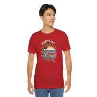 Mentally at the Beach T-Shirt — Retro Skeleton Beach Vibe Tee