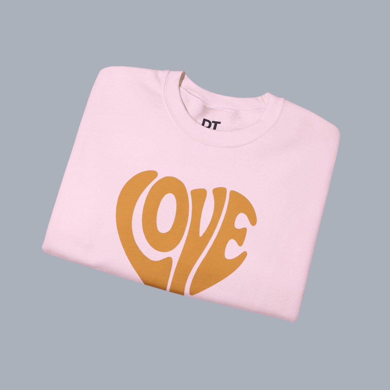 Crewneck Sweatshirt — Retro Heart "LOVE" Graphic Pullover