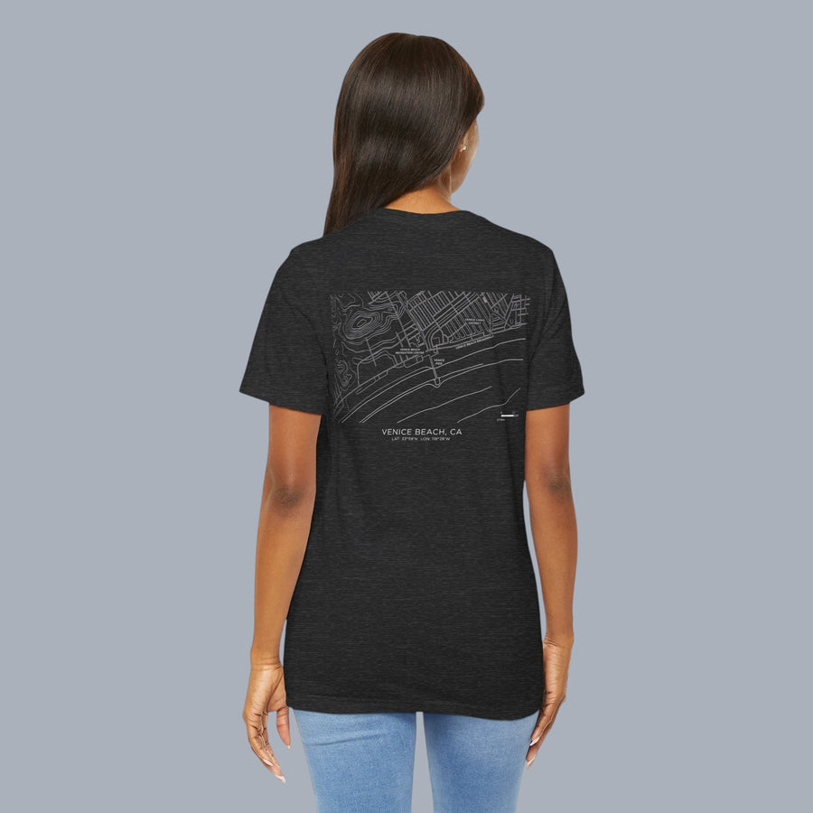 Venice Beach Map T‑Shirt — Minimal Coastal Map Graphic Tee