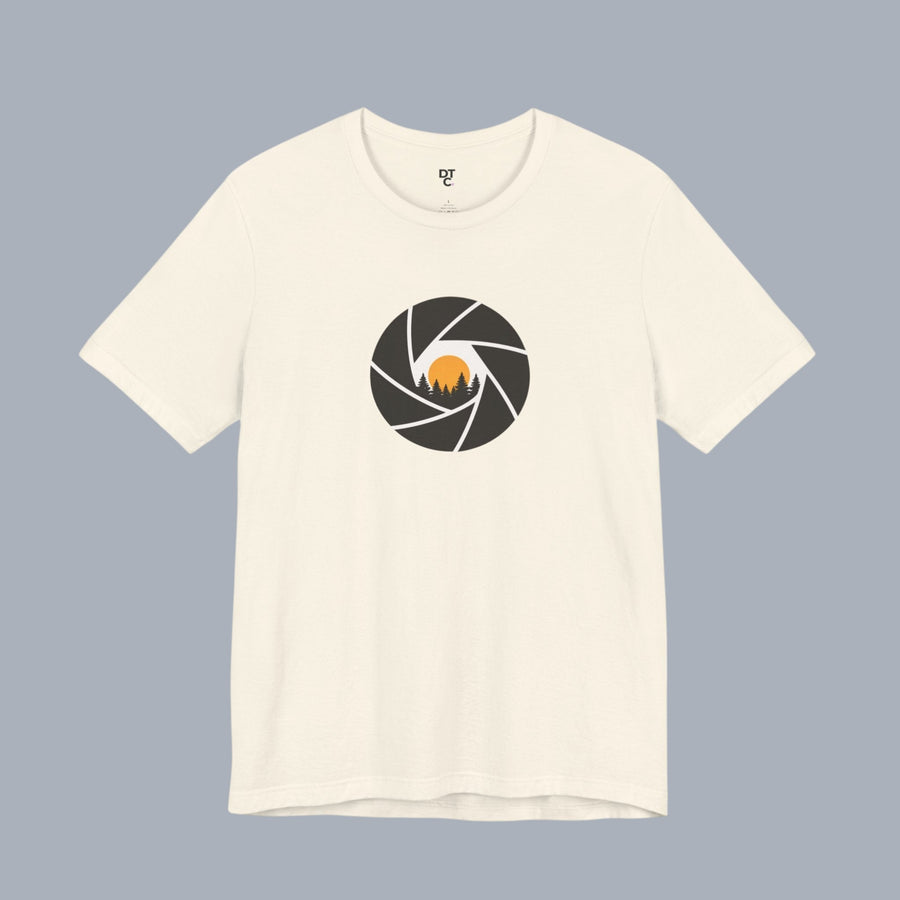 Camera Aperture Mountain T-Shirt — Photography & Outdoor Adventure Tee alternate view 19