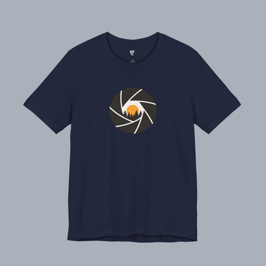 Camera Aperture Mountain T-Shirt — Photography & Outdoor Adventure Tee alternate view 5