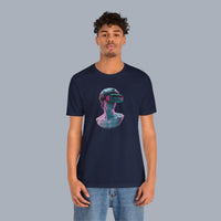 Retro Vaporwave Statue VR T‑Shirt — Neon Aesthetic Gaming Tee alternate view 17