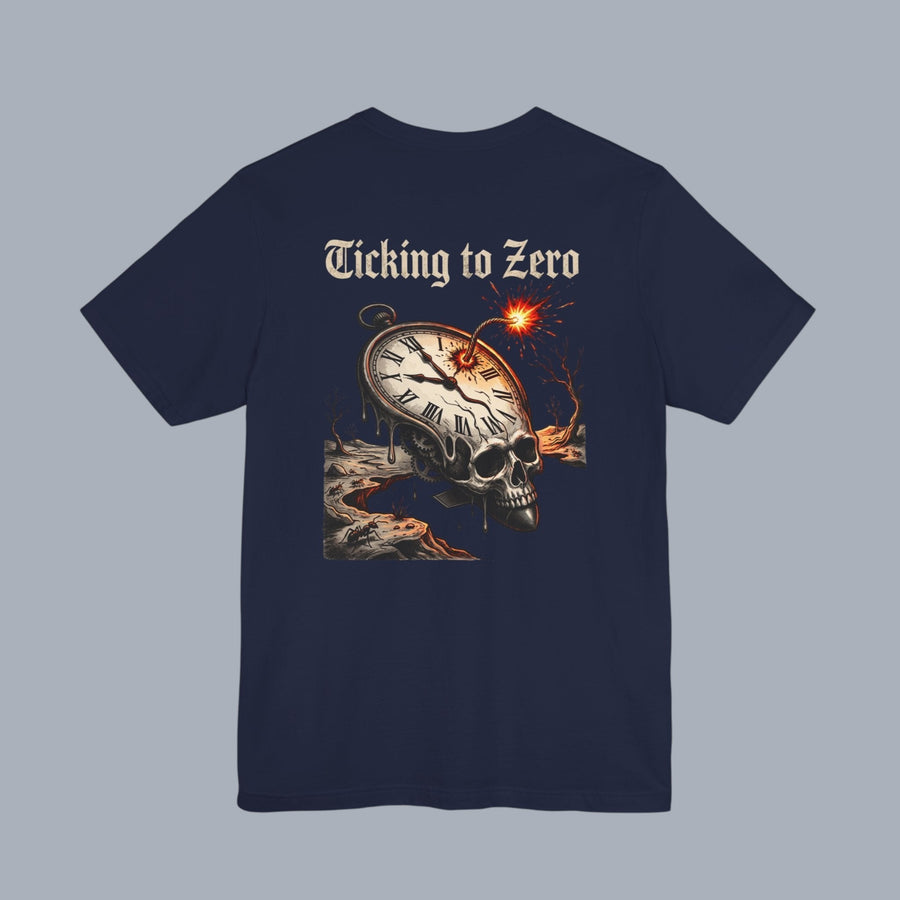 Ticking to Zero Skull Clock T-Shirt