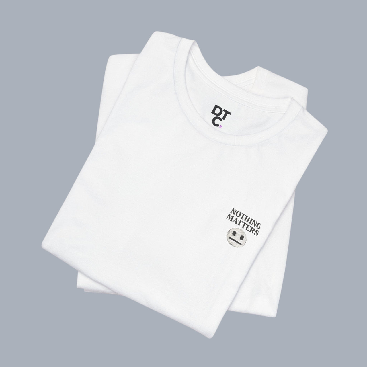 Nothing Matters Tee - Grunge Smiley Graphic T-Shirt alternate view 5