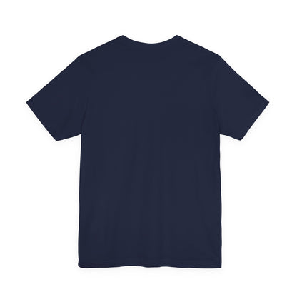Back view of a navy t-shirt