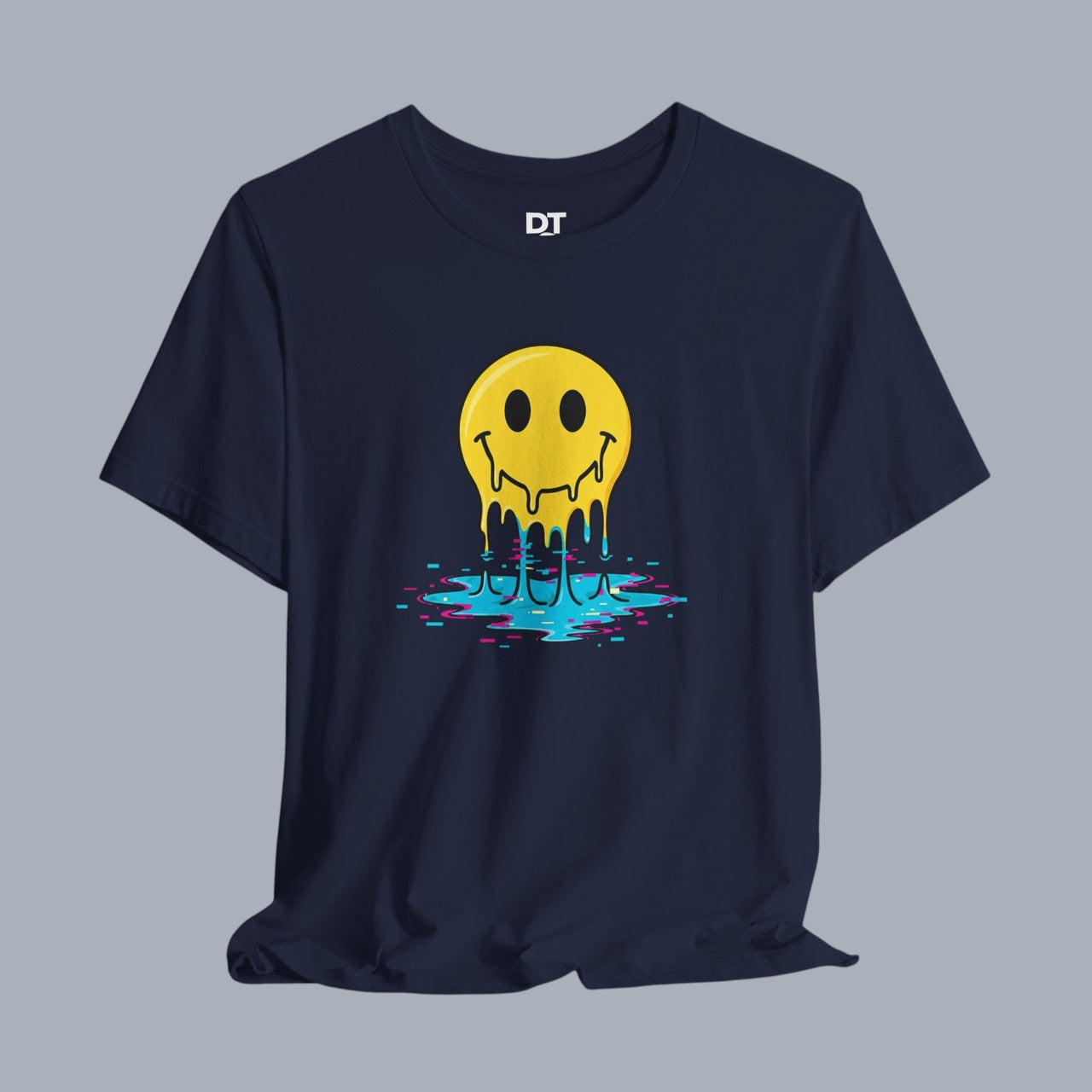Melting Smile T-Shirt — Drip Smiley Graphic Tee