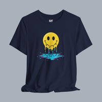 Melting Smile T-Shirt — Drip Smiley Graphic Tee