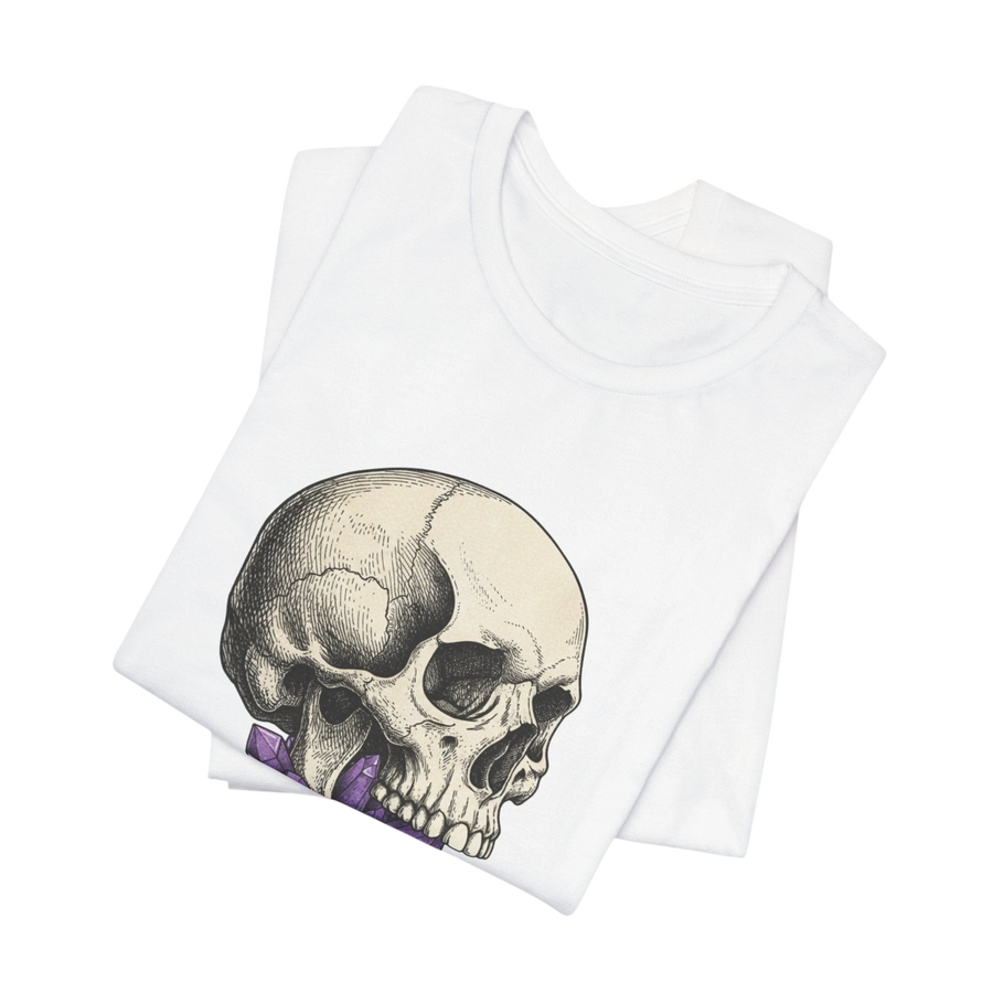 Skull with Purple Crystals Tee — Gothic Skull Crystal T‑Shirt alternate view 5