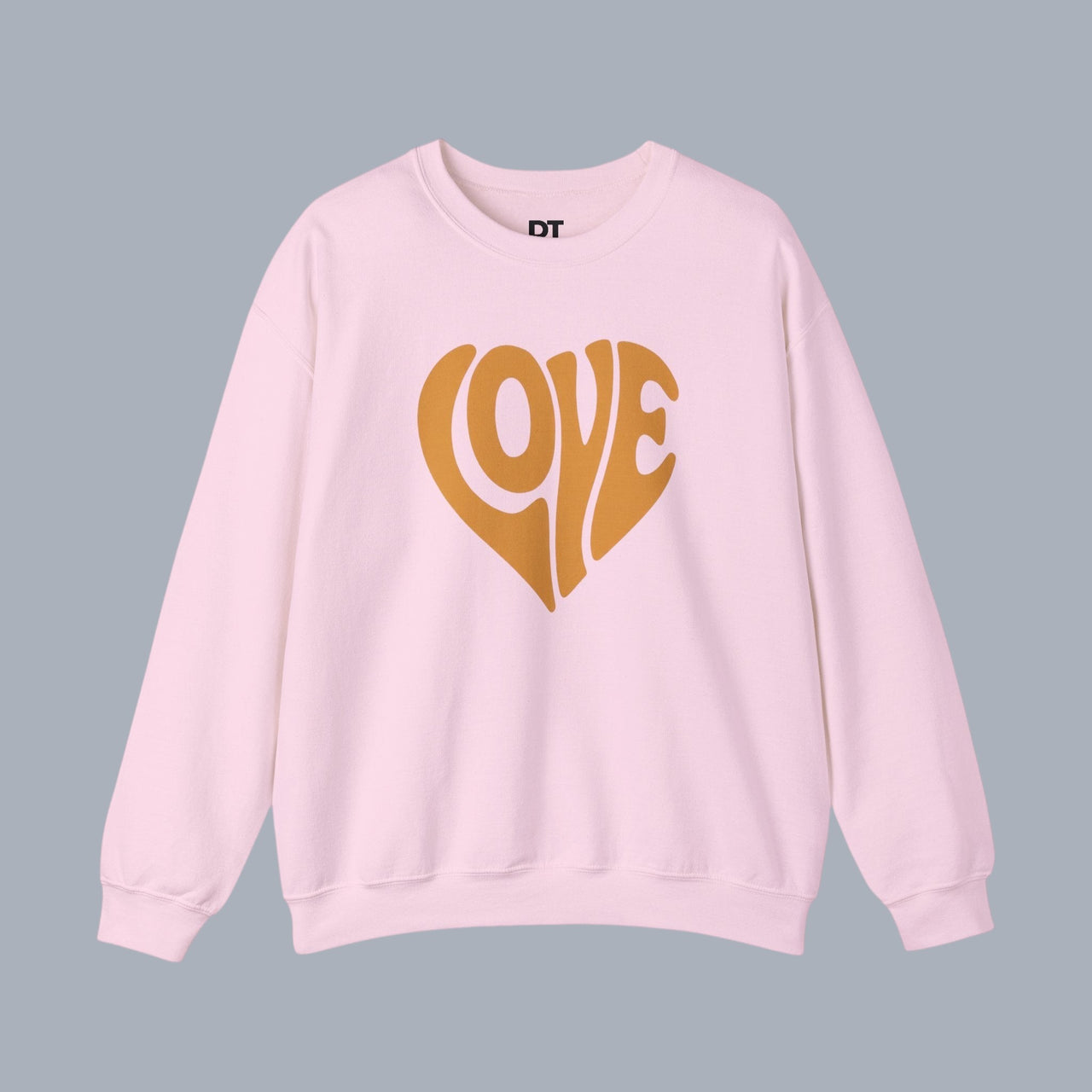 Crewneck Sweatshirt — Retro Heart "LOVE" Graphic Pullover