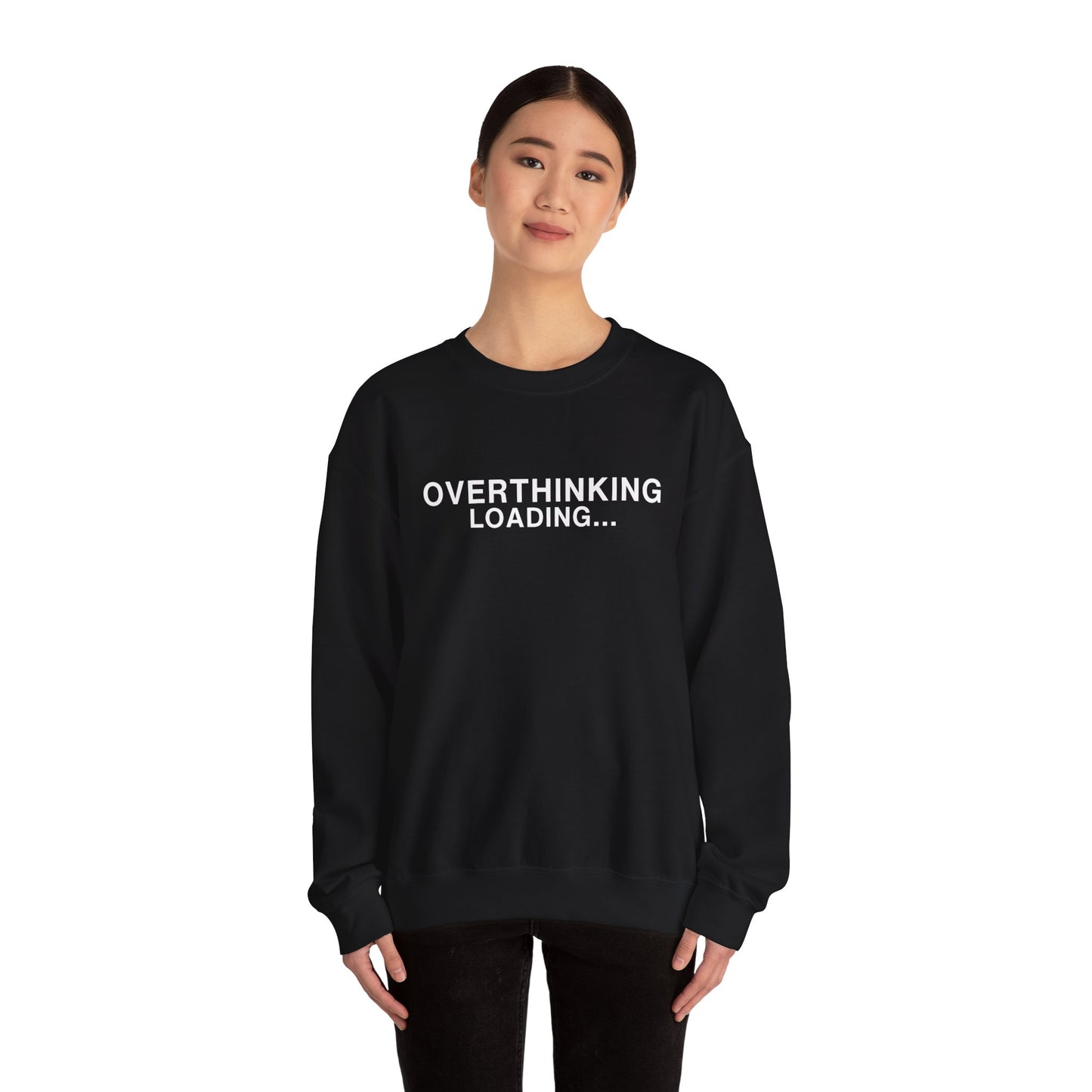 Overthinking Loading... Sweatshirt — Funny Mental Health Crewneck alternate view 7