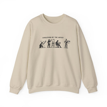 Artist Evolution Crewneck Sweatshirt — "Evolution of the Artist" Graphic Crewneck alternate view 3