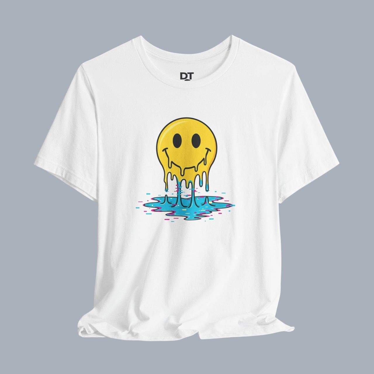 Melting Smile T-Shirt — Drip Smiley Graphic Tee