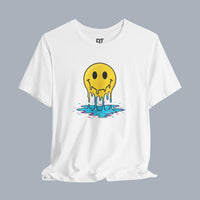 Melting Smile T-Shirt — Drip Smiley Graphic Tee