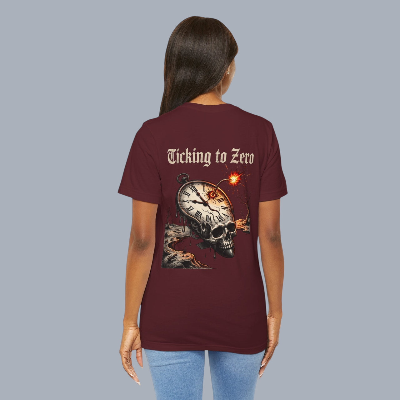 Ticking to Zero Skull Clock T-Shirt