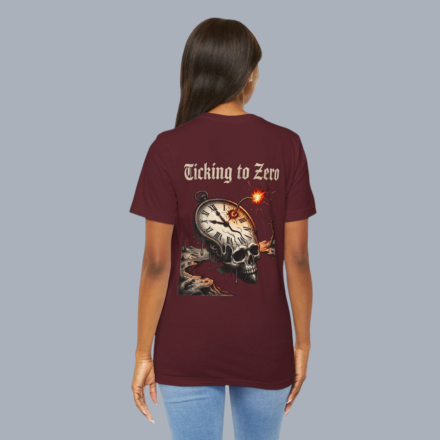 Ticking to Zero Skull Clock T-Shirt