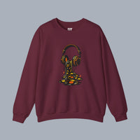 Music Lover Sweatshirt — Melting Headphones Vinyl DJ Crewneck