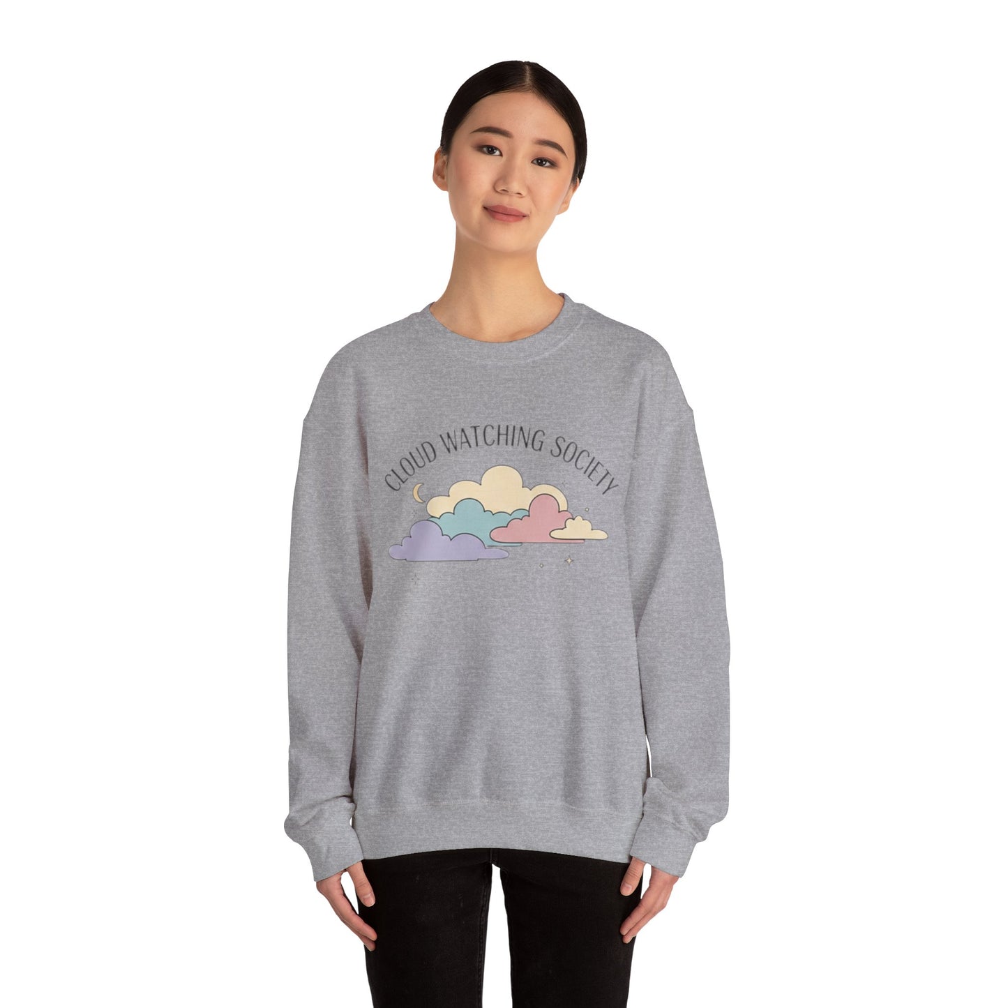 Cloud Watching Society Sweatshirt — Cozy Retro Pastel Crewneck alternate view 5