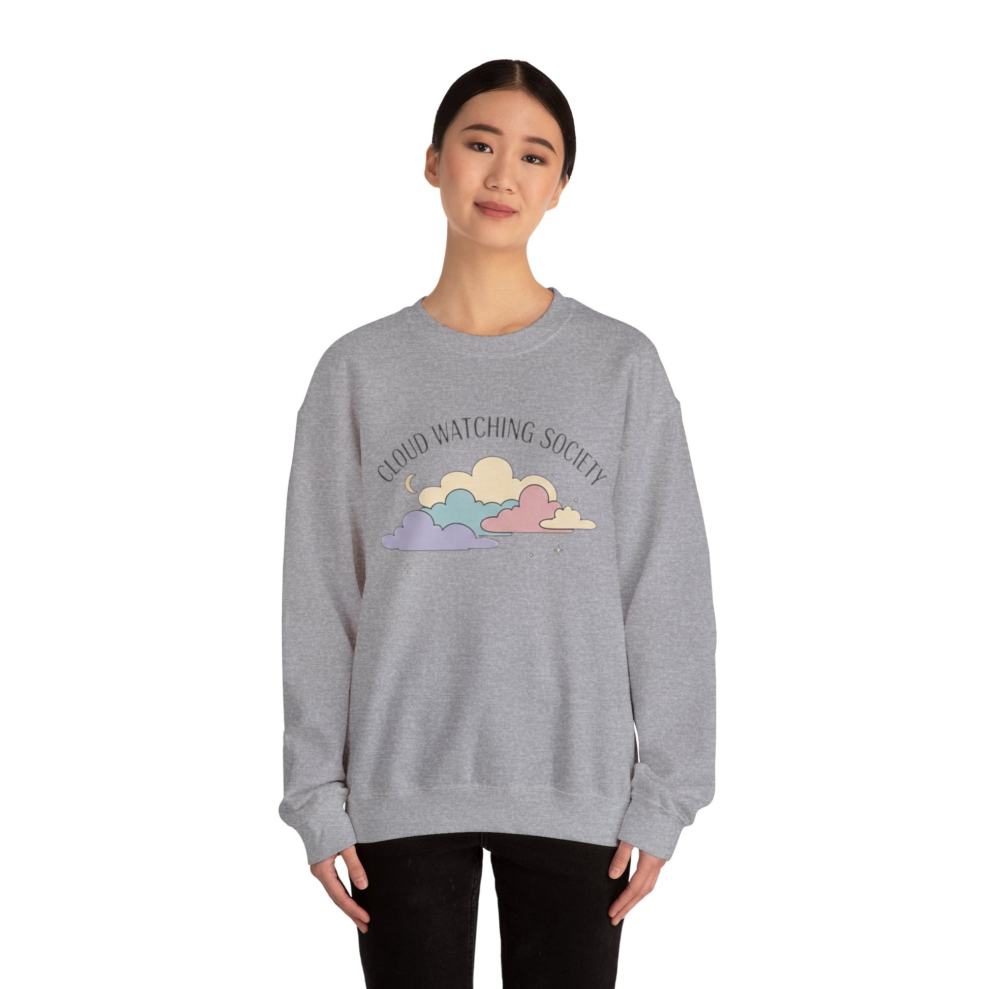 Cloud Watching Society Sweatshirt — Cozy Retro Pastel Crewneck alternate view 5