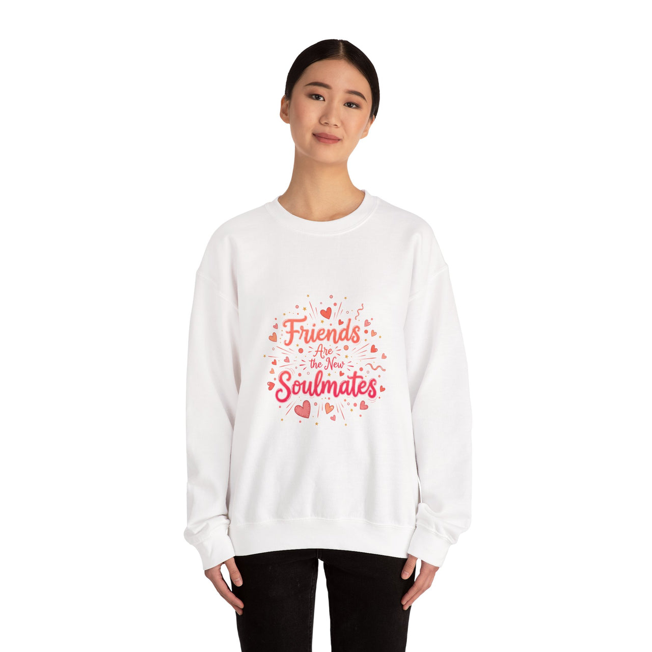 Friends Are the New Soulmates Sweatshirt | Galentine's crewneck, female friendship