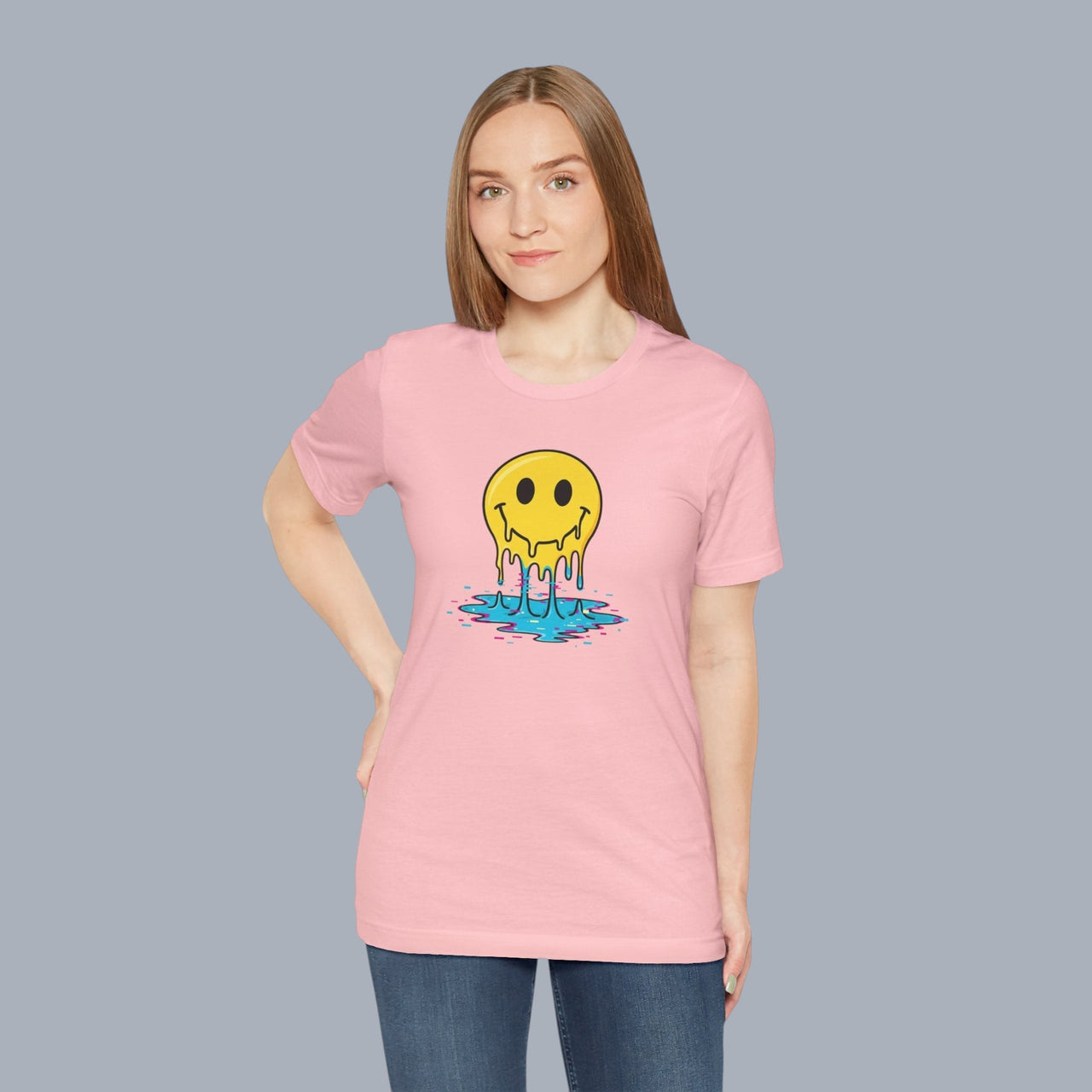Melting Smile T-Shirt — Drip Smiley Graphic Tee