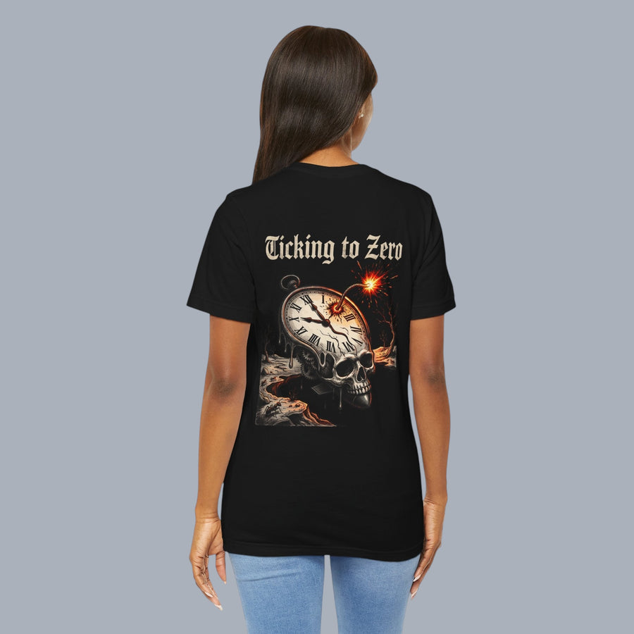 Ticking to Zero Skull Clock T-Shirt