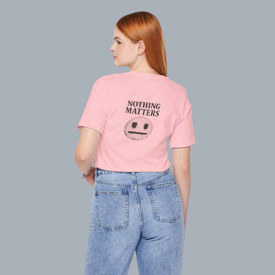 Nothing Matters Tee - Grunge Smiley Graphic T-Shirt alternate view 15