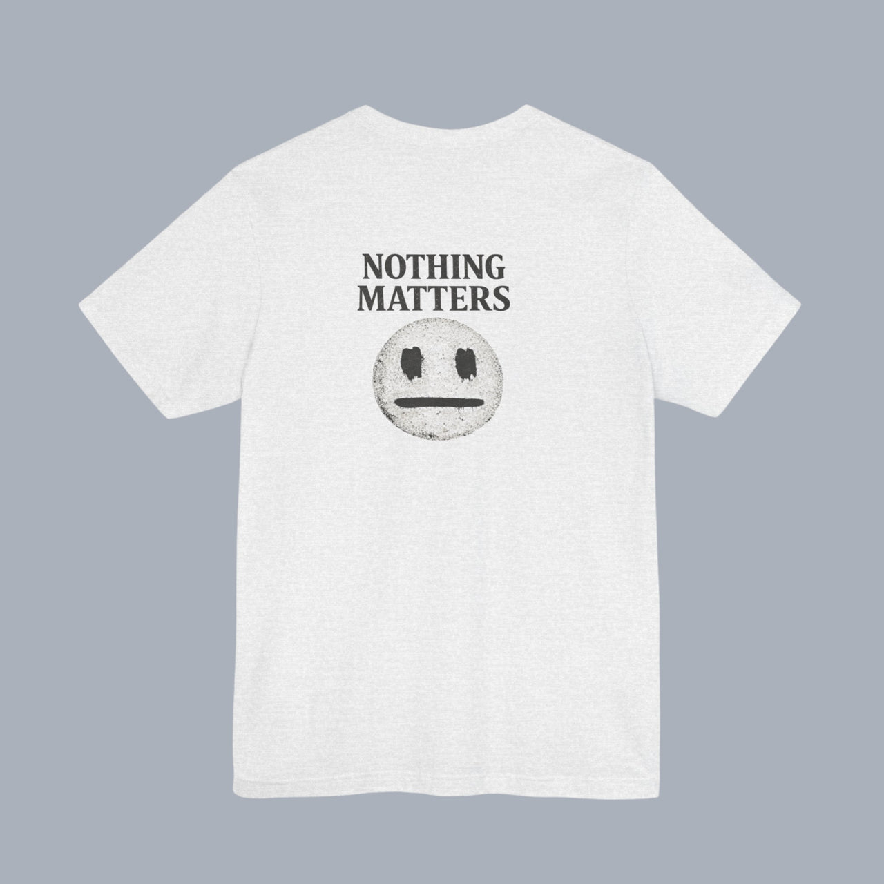 Nothing Matters Tee - Grunge Smiley Graphic T-Shirt product photo