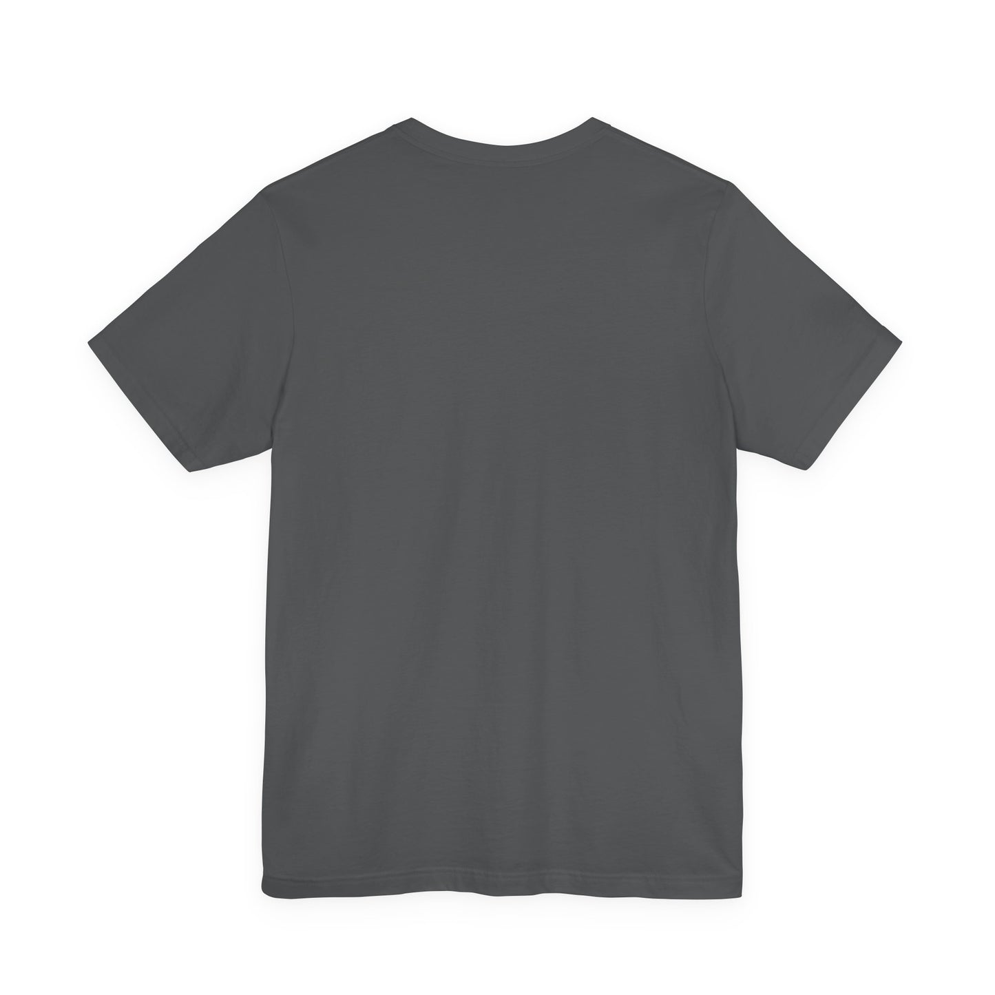 Back view of a dark gray t-shirt
