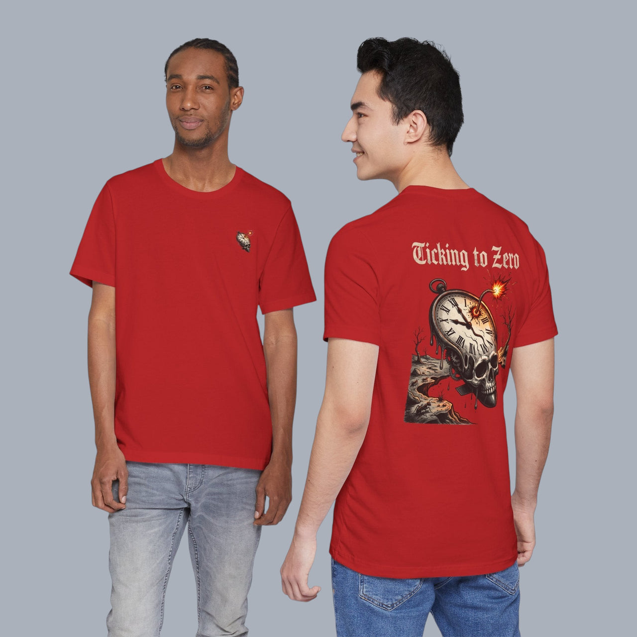 Ticking to Zero Skull Clock T-Shirt