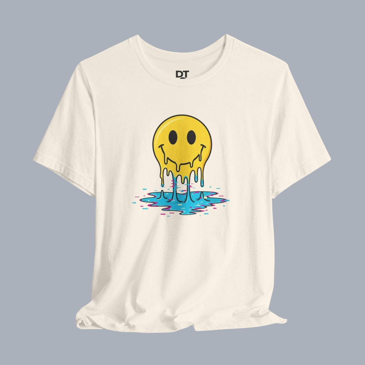 Melting Smile T-Shirt — Drip Smiley Graphic Tee