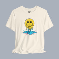Melting Smile T-Shirt — Drip Smiley Graphic Tee