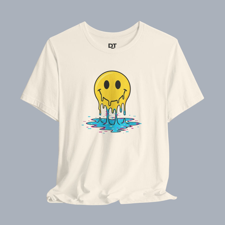 Melting Smile T-Shirt — Drip Smiley Graphic Tee