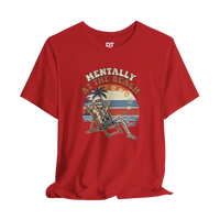 Mentally at the Beach T-Shirt — Retro Skeleton Beach Vibe Tee