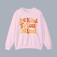 Be Kind To Your Mind Crewneck Sweatshirt – Retro Mental Health Awareness Pullover alternate view 6