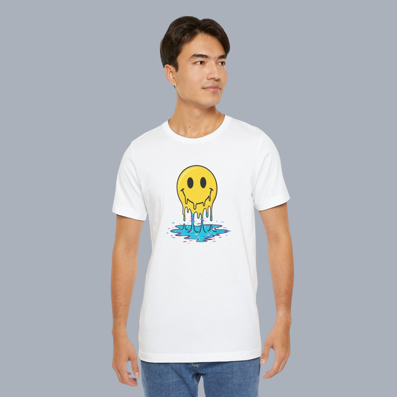 Melting Smile T-Shirt — Drip Smiley Graphic Tee