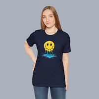 Melting Smile T-Shirt — Drip Smiley Graphic Tee