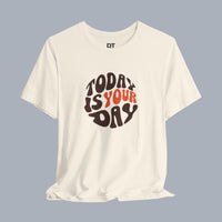 ** [Alt 1: Cream T-shirt with 