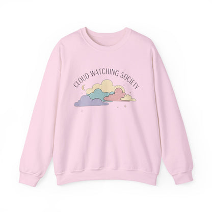 Cloud Watching Society Sweatshirt — Cozy Retro Pastel Crewneck alternate view 2