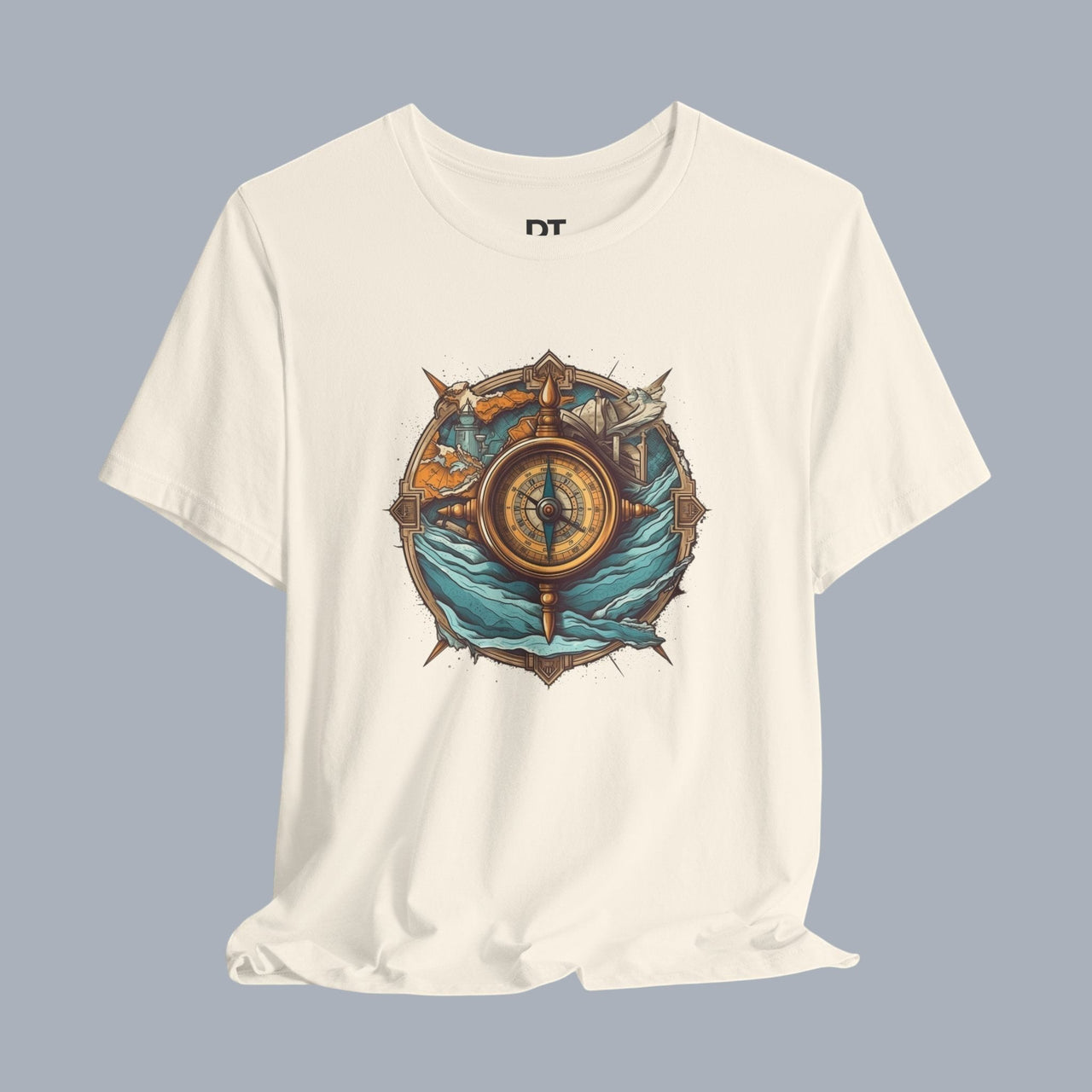 [Vintage nautical compass design on a t-shirt