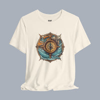 [Vintage nautical compass design on a t-shirt