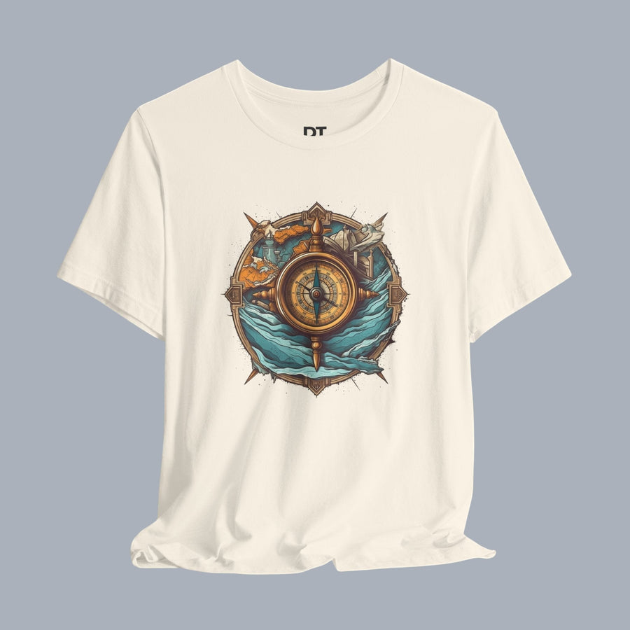 [Vintage nautical compass design on a t-shirt