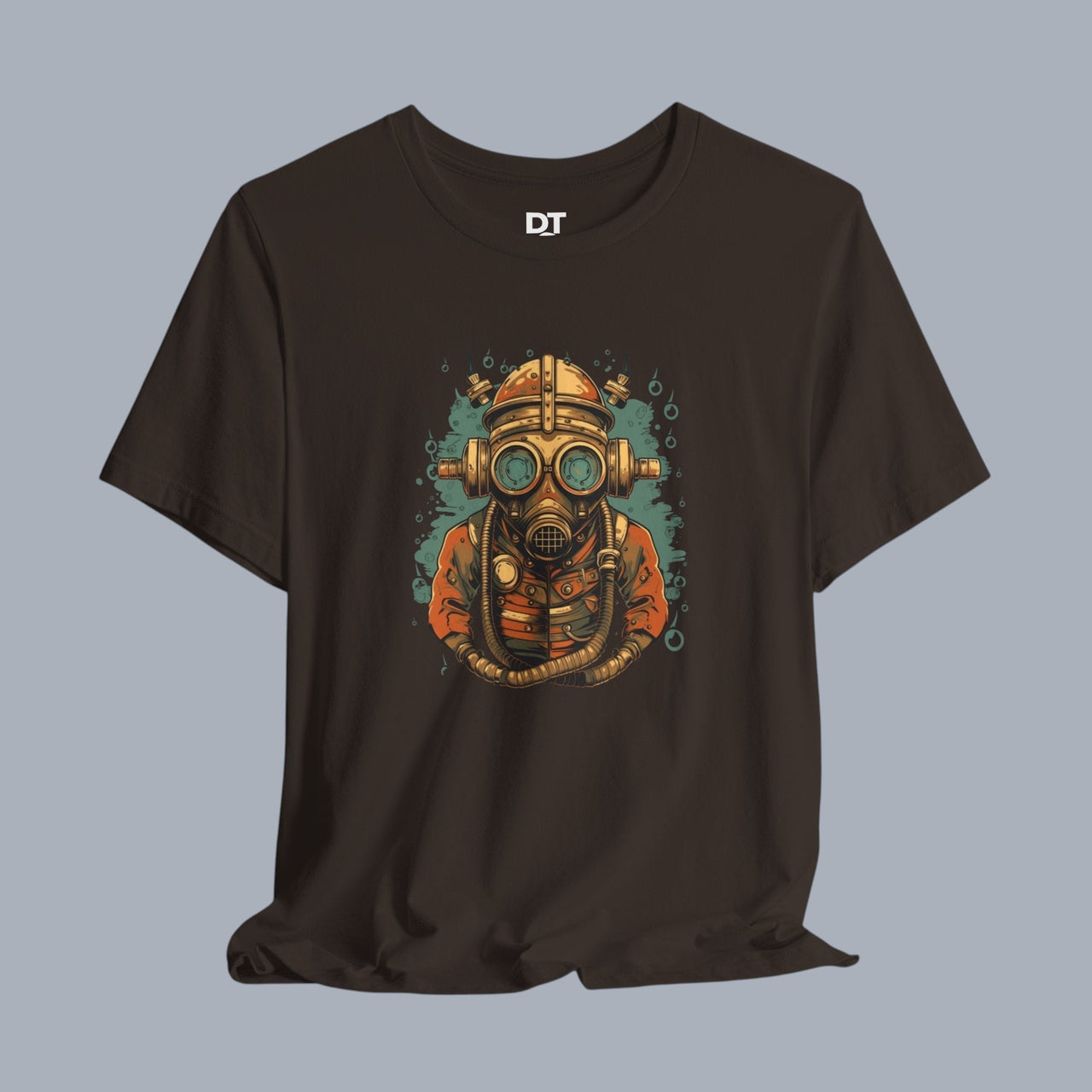 Diver’s Mask T‑Shirt — Vintage Deep Sea Steampunk Graphic Tee