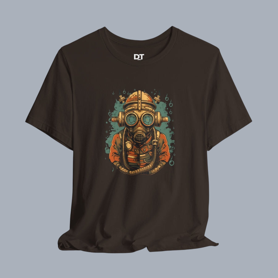 Diver’s Mask T‑Shirt — Vintage Deep Sea Steampunk Graphic Tee