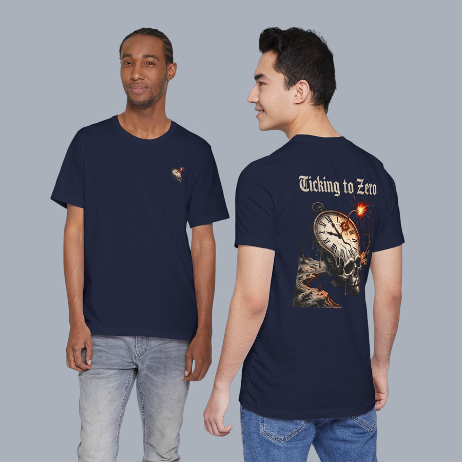 Ticking to Zero Skull Clock T-Shirt