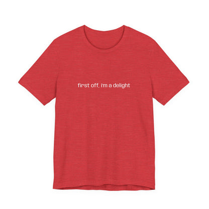 Back view of red t-shirt without graphics