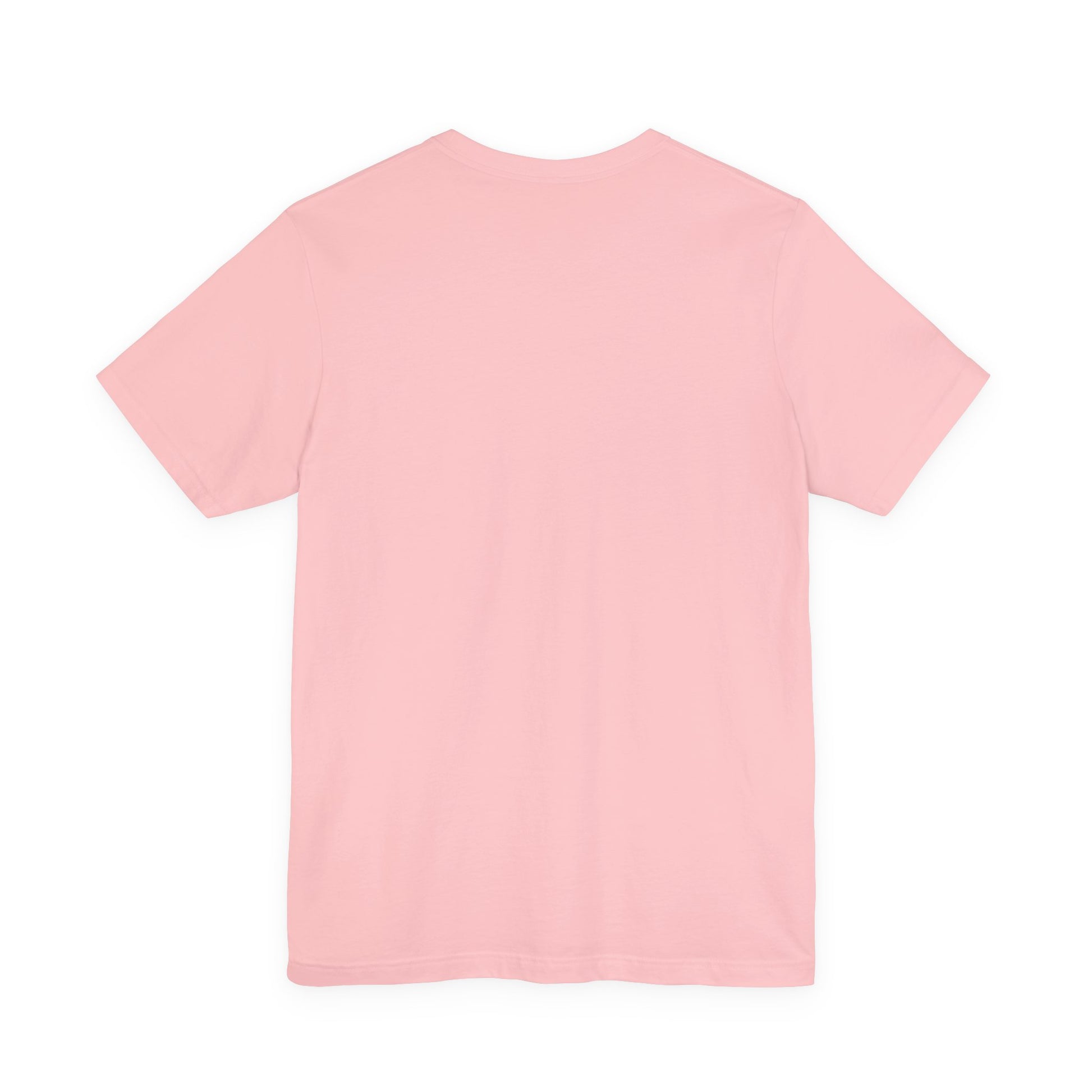Back view of a pink t-shirt