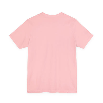 Back view of a pink t-shirt