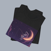 Astronaut Moon Fishing T‑Shirt — Dreamy Cosmic Scene Graphic Tee alternate view 10