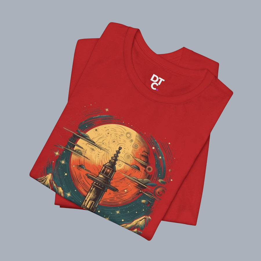 Vintage Telescope Tee — Vintage Space Adventure T‑Shirt