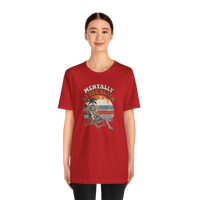 Mentally at the Beach T-Shirt — Retro Skeleton Beach Vibe Tee